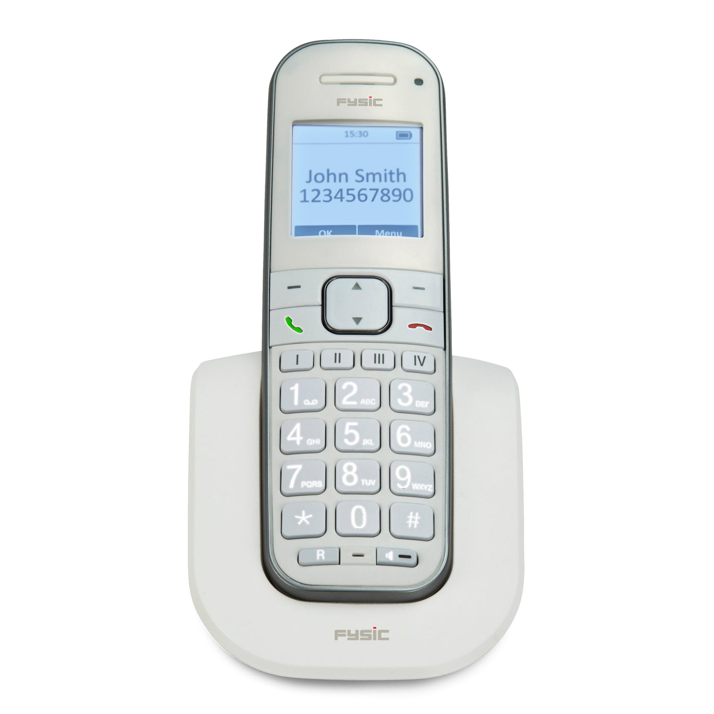 Fysic FX-9000 DUO - DECT-Telefon für Senioren mit großen Tasten und 2 Mobilteilen, Weiß