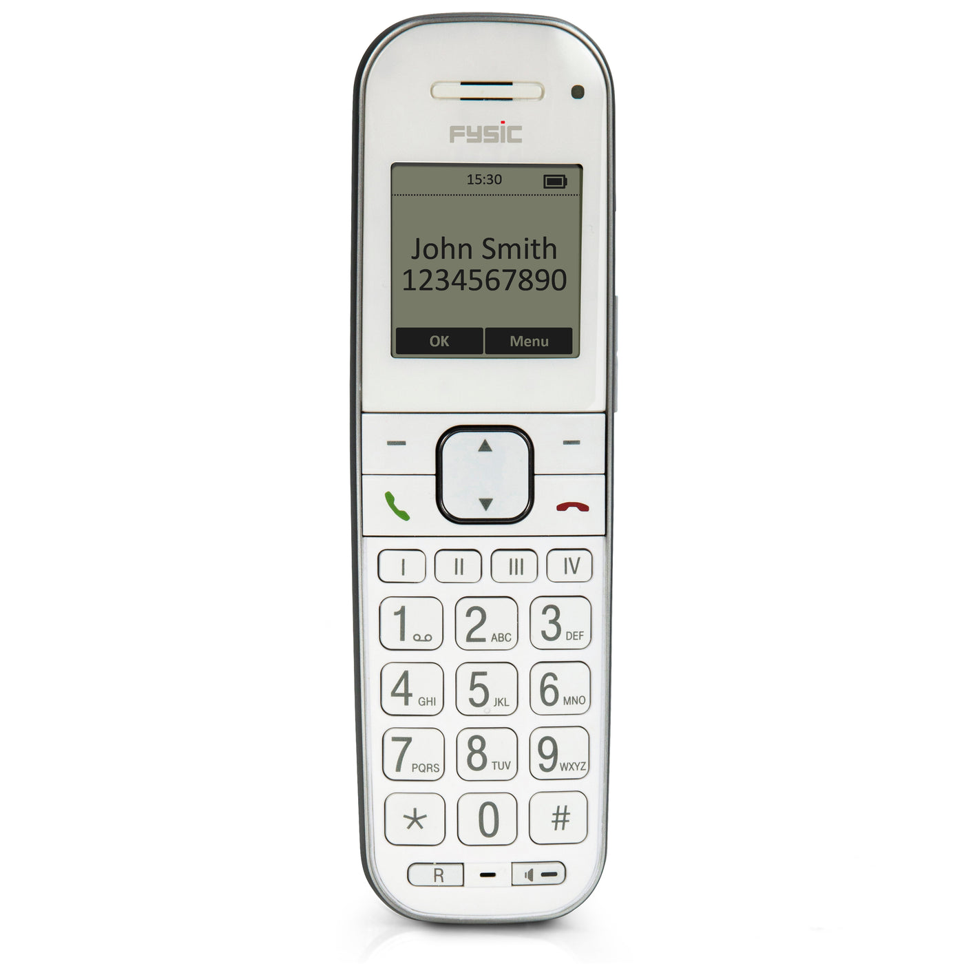 Fysic FX-9000 - DECT-Telefon für Senioren mit großen Tasten und 1 Mobilteil, Weiß