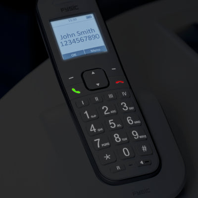 Fysic FX-9000 DUO - DECT-Telefon für Senioren mit großen Tasten und 2 Mobilteilen, Weiß