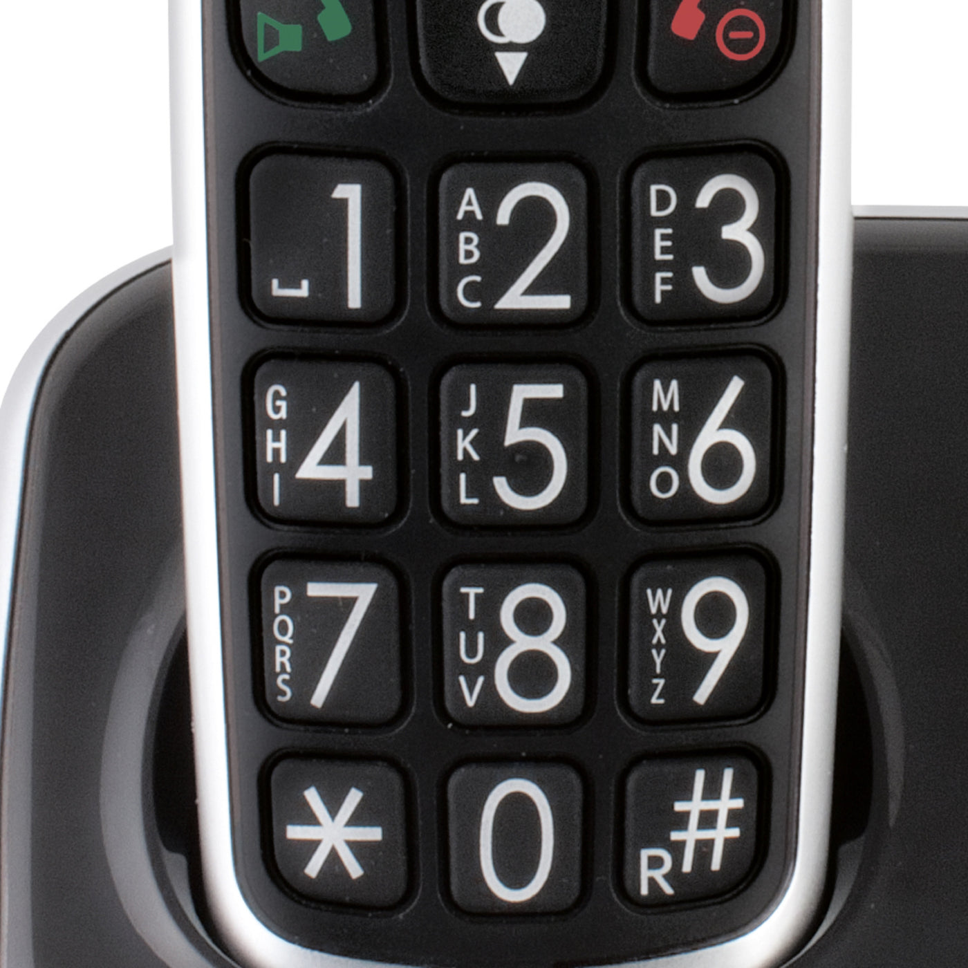 Fysic FX-6020 - DECT-Telefon für Senioren mit großen Tasten und 2 Mobilteilen, Schwarz