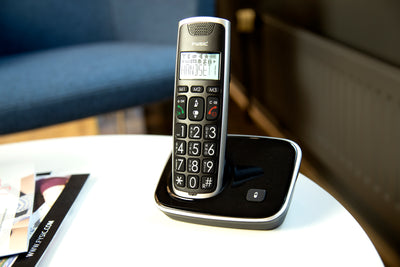 Fysic FX-6020 - DECT-Telefon für Senioren mit großen Tasten und 2 Mobilteilen, Schwarz