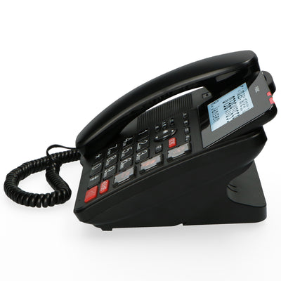 Fysic FX3960 - 'Schnurgebundenes Telefon mit Anrufbeantworter und kabellosem SOS Alarmsender, Schwarz