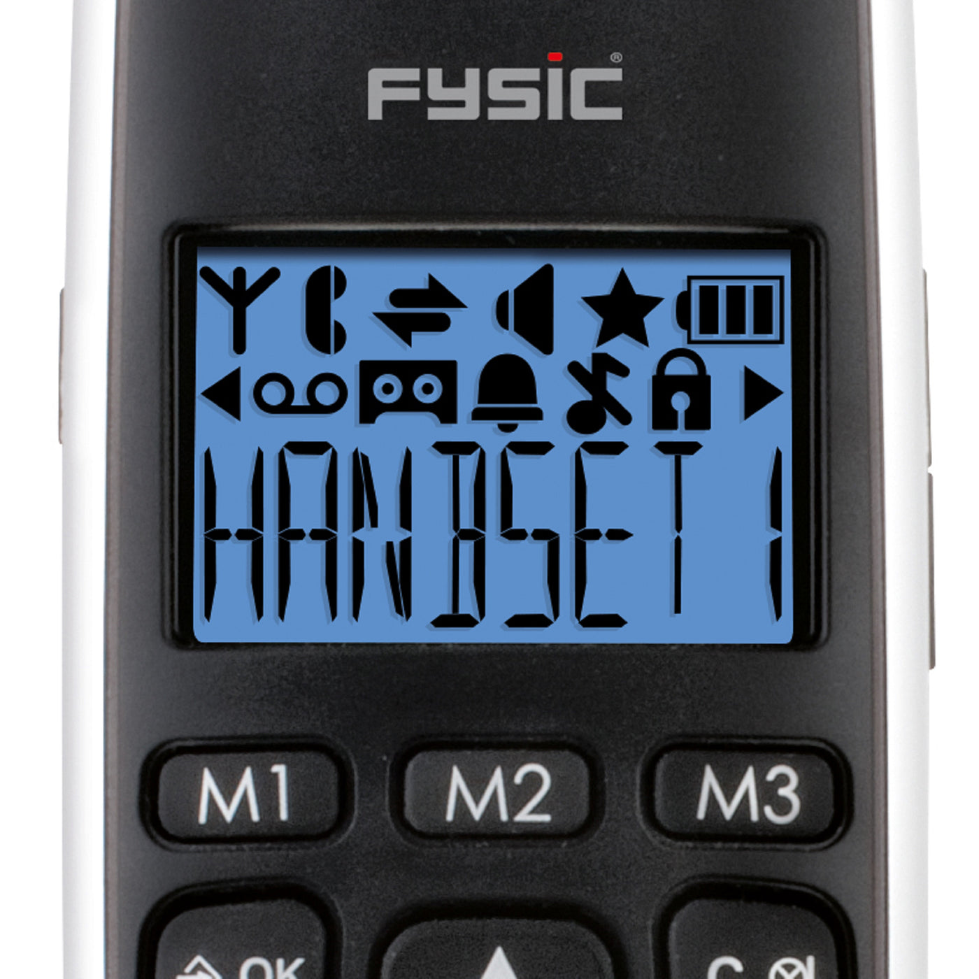 Fysic FX-6020 - DECT-Telefon für Senioren mit großen Tasten und 2 Mobilteilen, Schwarz