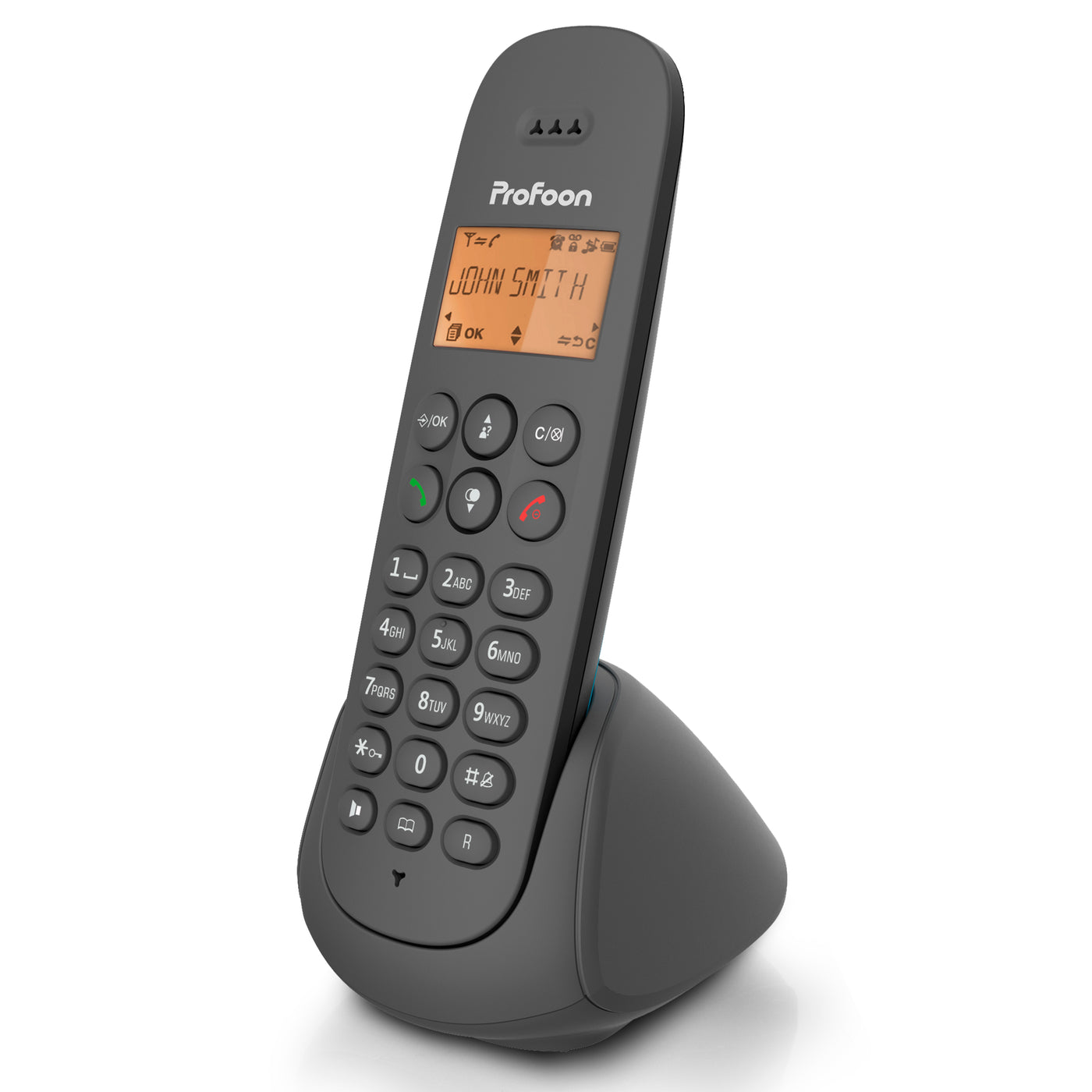 Profoon PDX620 - DECT-Telefon mit 2 Mobilteilen, Schwarz