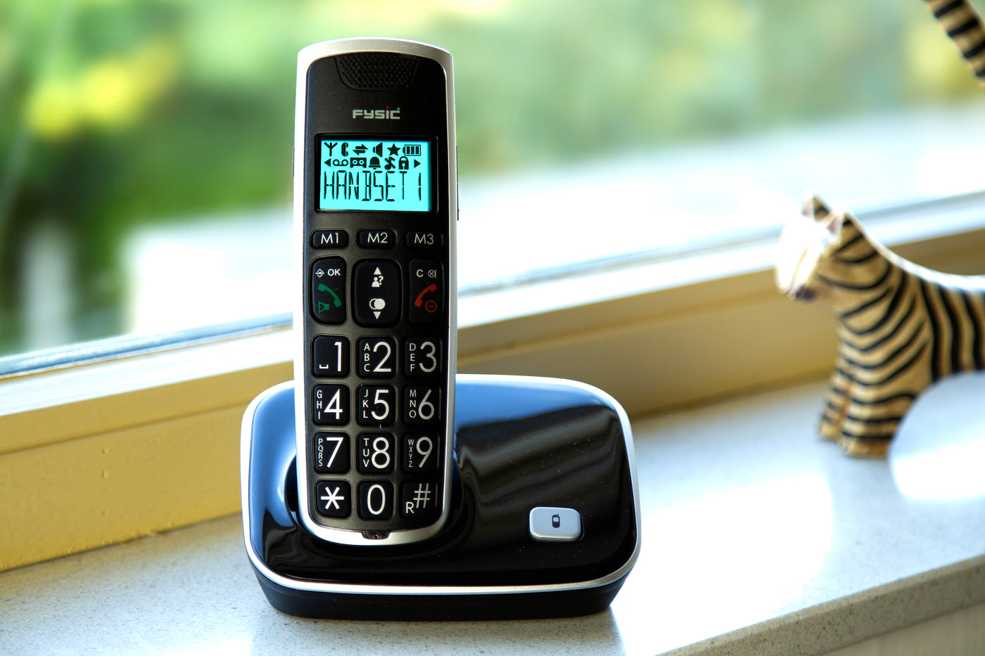 Fysic FX-6020 - DECT-Telefon für Senioren mit großen Tasten und 2 Mobilteilen, Schwarz