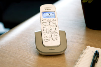 Profoon PDX-2608 DUO - DECT-Telefon mit großen Tasten und 2 Mobilteilen, Weiß