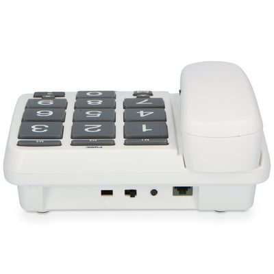 Fysic FX575 - Schnurgebundenes Telefon mit großen Tasten, Weiß/Grau