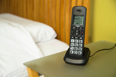 Fysic FX-5520 - DECT-Telefon für Senioren mit großen Tasten und 2 Mobilteilen, Schwarz