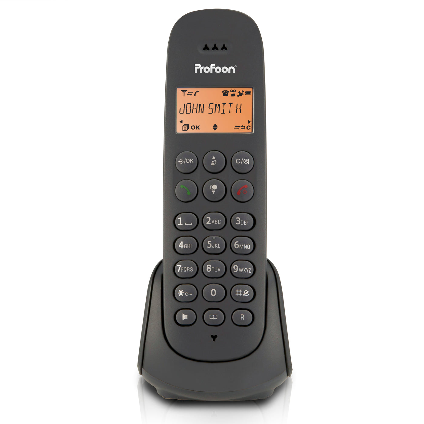 Profoon PDX600 - DECT-Telefon mit 1 Mobilteil, Schwarz