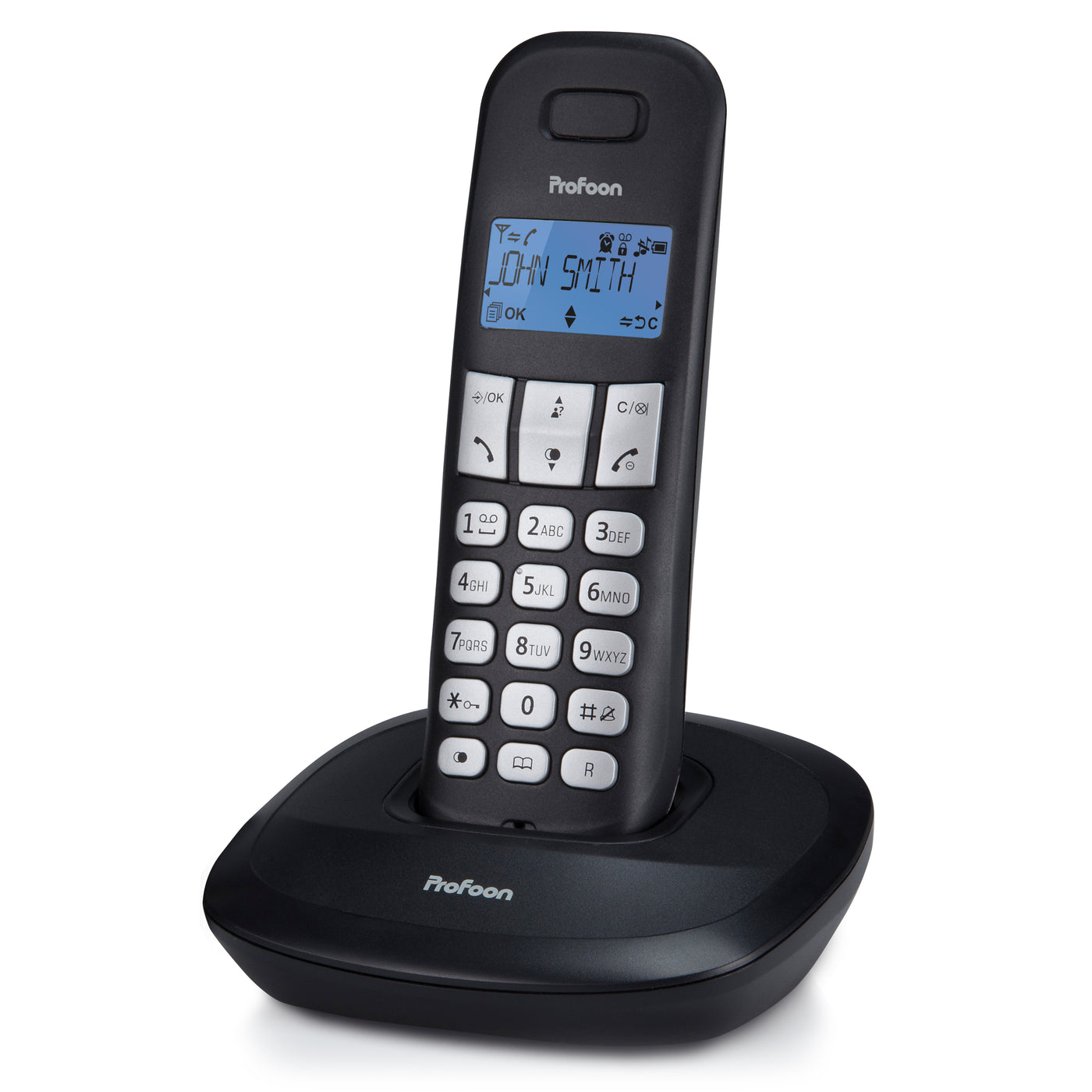 Profoon PDX-1130 - DECT-Telefon mit 3 Mobilteilen, Schwarz