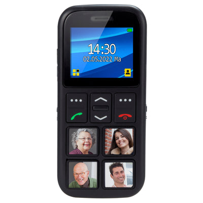 Fysic FM-50 - Einfaches Seniorenhandy mit Fototasten und SOS-Paniktaste, schwarz 