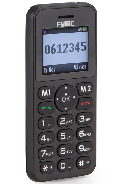 Fysic FM-7550 - Benutzerfreundliches Handy für Senioren mit Notruftaste, Schwarz