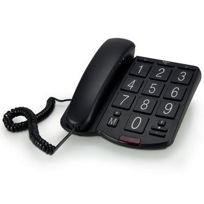 Profoon TX-575 - Schnurgebundenes Telefon mit großen Tasten, Schwarz