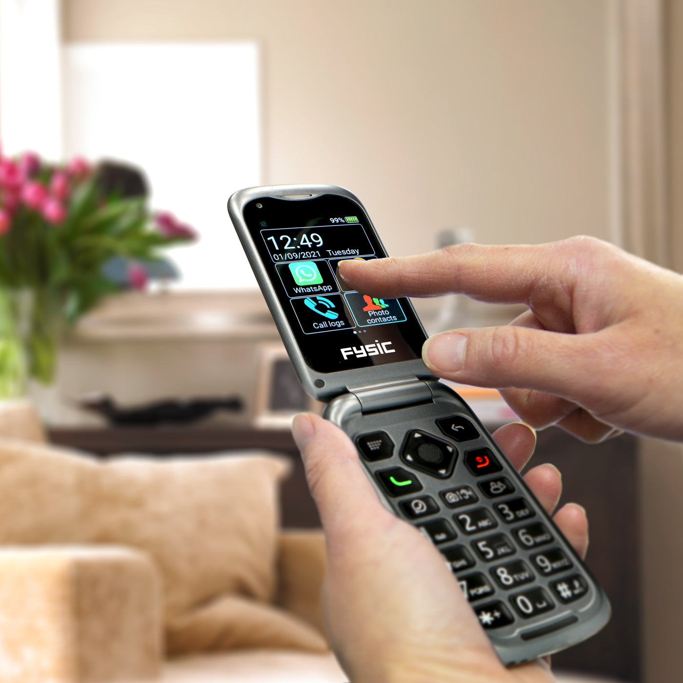 Fysic F25 - Benutzerfreundliches 4G Handy für Senioren mit Notruftaste