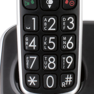 Fysic FX-6000 - DECT-Telefon für Senioren mit großen Tasten und 1 Mobilteil, Schwarz