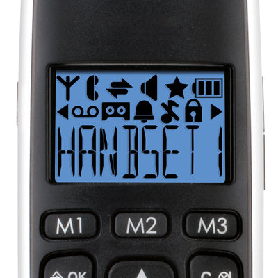 Profoon PDX-2708 - DECT-Telefon mit großen Tasten und 1 Mobilteil, Schwarz