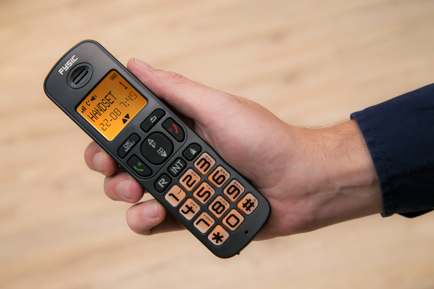 Fysic FX-5520 - DECT-Telefon für Senioren mit großen Tasten und 2 Mobilteilen, Schwarz